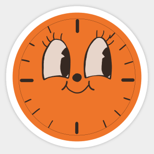 Miss Minutes cute clock face Sticker